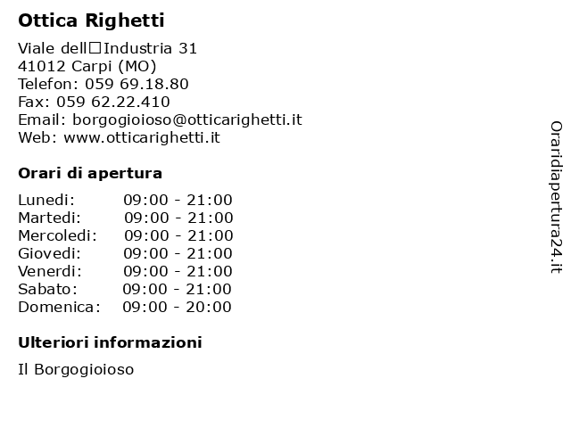 Ottica righetti borgogioioso hot sale